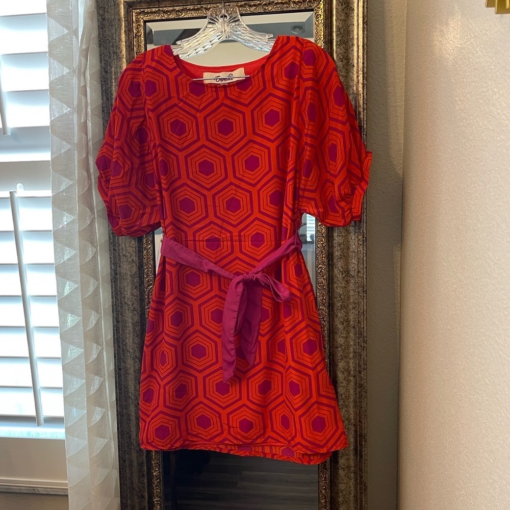 Emmelee orange and pink blouse